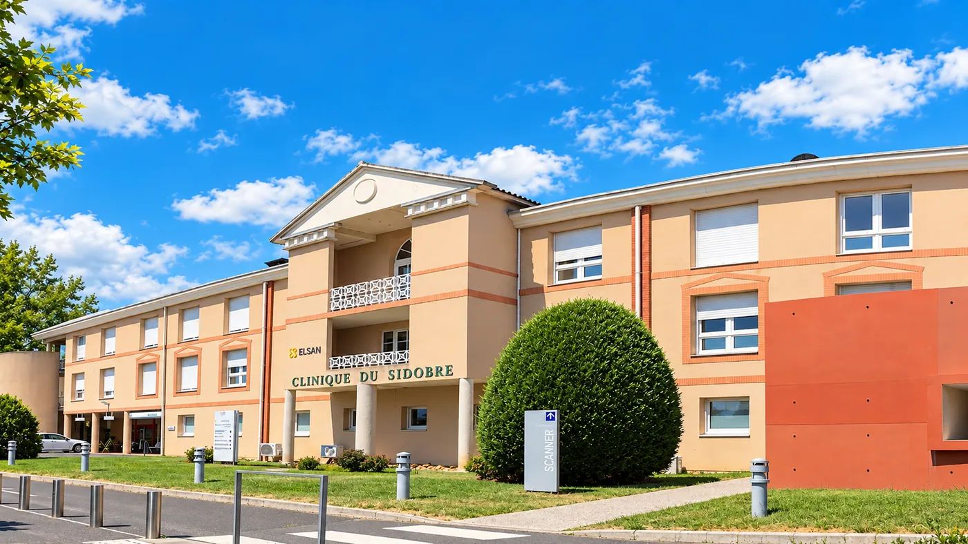 Entrée du Centre VIMA à la Polyclinique du Sidobre, à Castres
