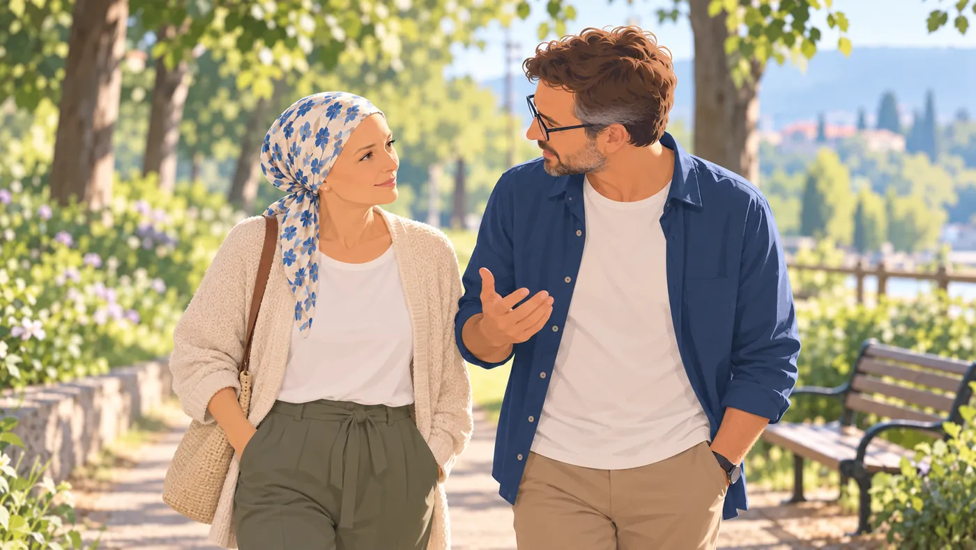 Un proche accompagne un patient