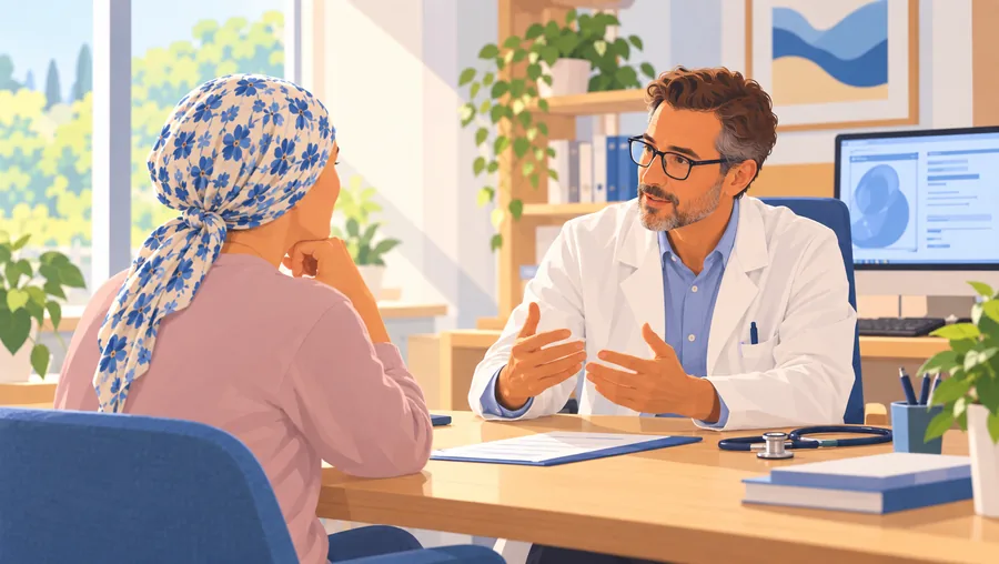 Consultation d’annonce avec un oncologue